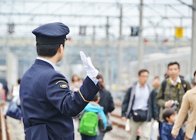 運転席体験の様子