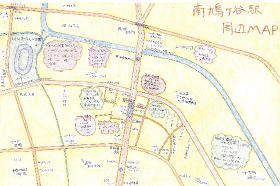 社員がつくる駅周辺MAP